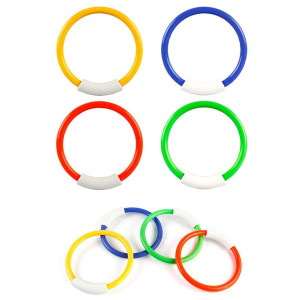 Carykon 8 Pcs Dive Rings Underwater Swimming Pool Toy Rings5 12 Inch Diameter