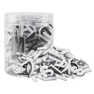 Lzttyee Decorative Magnetic Eva Alphabet Letters/Arabic Numerals For Refrigerator/White Board (117Pcs Letters White)