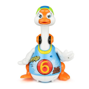 Woby Baby Musical Toy Dancing Singing Talking Walking Hip Hop Swing Goose Cool Educational Toy Gift For 1 2 3 Year Toddlers Kids