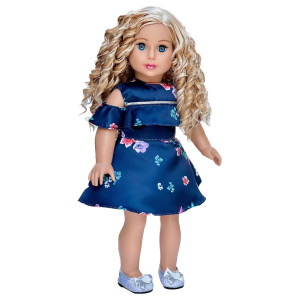 Romantic Moment Dark Blue Dress Clothes Fits 18 Inch Doll Doll Not Included