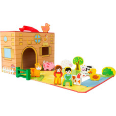 Small Foot Wooden Toys Farm Themed Playworld In A Carrying Case Designed For Children 3 Multi 11111