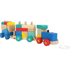 Small Foot Wooden Toys Wooden Train Pull Along And 33 Piece Sorting Game Designed For Children 12 Months