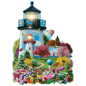 Bits And Pieces 750 Piece Shaped Jigsaw Puzzle For Adults 20 X 27 Lighthouse Garden 750 Pc Shaped Jigsaw By Artist Ala