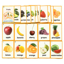 21Pcsset Fruit Kids Gifts English Flash Cards Pocket Card Educational Learning Baby Toys For Children Prekindergarten