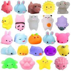 24Pcs Mochi Squishy Toys Valentines Day Gifts For Kids Classroom Kawaii Squishies Toys Party Favors For Kids Stress Relief Toy