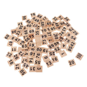 100Pcs 1-100 Wooden Number Tiles Number Cube Blocks For Wedding Party Decoration