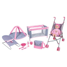 Lissi 5Piece Play Set With Baby Doll Accessories 16 Inches