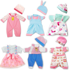 Artst Doll Clothes 12 Inch Baby Doll Clothes 6 Sets Include 5 Caps Fit For 10 Inch Dolls 11 Inch Baby Dolls 12 Inch Baby Dolls