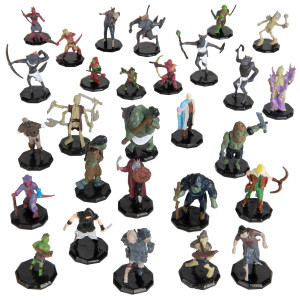 28 Painted Fantasy Mini Figures All Unique Designs 1 Hexsized Compatible With Dnd Dd Dungeons And Dragons Pathfinder An