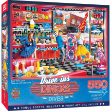 MasterPieces Good Times Diner 550-Piece Jigsaw Puzzle 18"x24