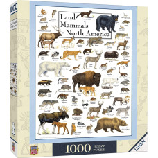 Masterpieces 1000 Piece Jigsaw Puzzle For Adults Family Or Kids Land Mammals Of North America 1925X2675