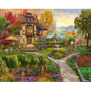 Springboks 500 Piece Jigsaw Puzzle Vineyard Retreat Made In Usa