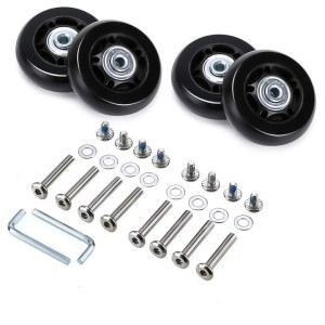 Ownmy 60Mm X 18Mm Luggage Suitcase Replacement Wheels Rubber Swivel Caster Wheels Bearings Repair Kits A Set Of 4