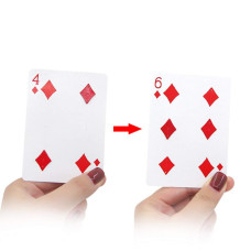 Wsnming Magic Tricks Card Fantastic 4 To 6 Moving Point Card For Magician Cards Gimmick Close Up Magic Props With Video Tutorial