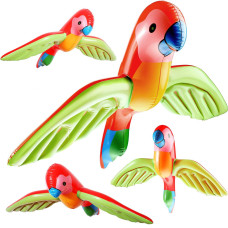 Meekoo Inflatable Flying Parrot Inflatable Parrot Decorations For Tropical Party Gift Luau Decoration 4 Pcs