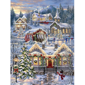 Springboks 1000 Piece Jigsaw Puzzle Christmas Village Made In Usa