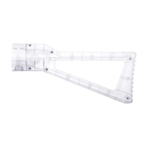 Worker Ak Style Shoulder Stock For Nerf Nstrike Elite And Nerf Modulus Series Toy Transparent White