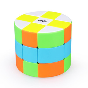 Sunway 3X3 Barrel Cube Round Column 3X3X3 Speed Cube Cylinder 3X3 Magic Cube Brain Teasers Puzzle Cube Toys