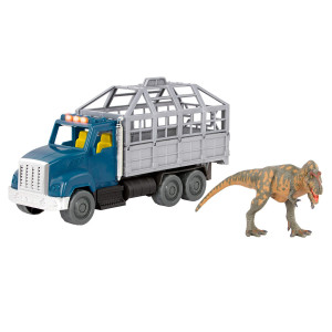 Terra By Battat Trex Transport Toy Dinosaur Toy Truck With Lights Sounds Movable Parts For Kids 3