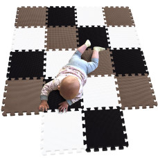 Mqiaoham 18 Pieces Puzzle Play Mats Soft Baby Play Mat Kids Interlocking Foam Floor Tiles Toddlers Carpet Playmats G30101810