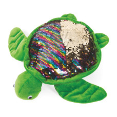 Lmc Products 11 Turtle Stuffed Animal With Reversible Flipping Sequins Cute Plush Sea Turtle