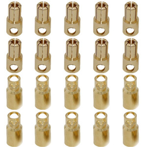 Yiqigou 10 Pairs Goldplated 80Mm 8Mm Male Female Banana Plugs Bullet Connector For Rc Battery Esc Motor 80Mm Bullet Connecto