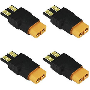 Fly Rc 4Pcs Xt60 Female Plugs Rc Battery Charger Adapter Connector Compatible With Slashrustlerstampedebandite Revo Rc Cars