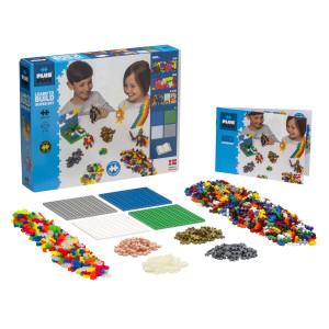 Plus Plus Learn To Build Super Set Basic Mix 1 200 Pieces W 4 Baseplates Construction Building Stem Steam Toy Interlo