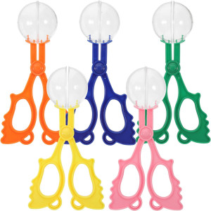 Supvox 5Pcs Handy Scoopers Insects Catcher Scissors Tongs Tweezers S For Kids Blue Pink Orange Yellow Green Style Mixed