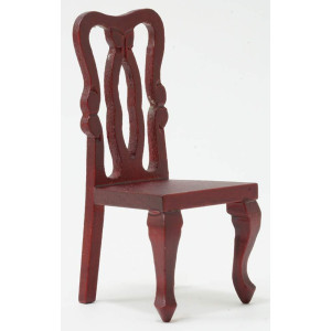 Dollhouse Miniature Side Chair Mahogany