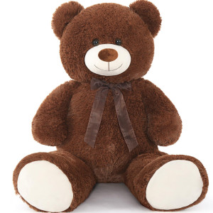 Doldoa Giant Teddy Bear Soft Stuffed Animals Plush Big Bear Toy For Kids Girlfriend 36 Inch Chocolate