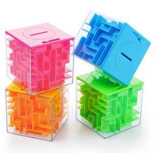 4 Pack Money Maze Puzzle Gift Boxes Perfect Money Holder Puzzle And Brain Teasers For Kids And Adults