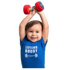 Wod Toys Baby Dumbbell Plush Dumbell With Rattle Sensory Sounds Safe Durable Fitness Toy For Newborns Infants And Babies