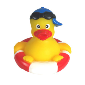 3 Pool Rubber Duck Floats Upright Baby Safe Bathtub Bathing Toy