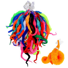 Haptime Worm On A String Fuzzy Worms With Wiggle Eye Trick Toy Pet Toy Classic Party Favors Bag Fillers Christmas Stocking S