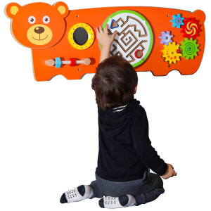 D Dakin Learning Sensory Wall Toy For Toddlers Bear Sensory Board Field With Fun Learning Activities Wall Busy Board Learnin