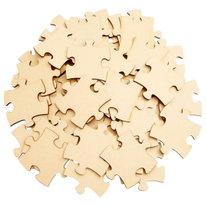 Bright Creations 50 Blank Wooden Puzzle Pieces For Crafts Diy Art Projects 3X35 Unfinished Freeform Jigsaw Wood Puzzles To Dr