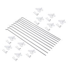 Fpvdrone 10Pcs 12Mmx20Cm Rc Steel Pushrod Parts 10Pcs Nylon Micro Control Horns 35Mmx15Mm 4 Holes For Rc Airplane Plane Diy P