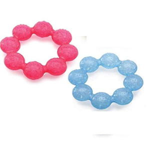 Nuby Icybite Soother Ring Teether Bluered