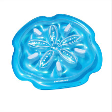 Swimline Inflatable Sand Dollar Pool Island Blue 64 X 63 X 8