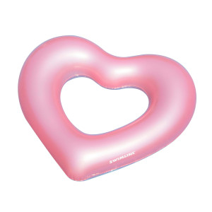 Swimline Inflatable Metallic Heart Pool Ring