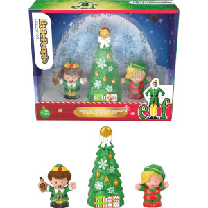 Little People Collector Elf Movie Special Edition Set For Adults Fans 2 Figures Christmas Tree In Display Package