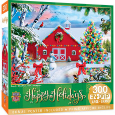 MasterPieces 300-Piece EZ Grip Jigsaw Puzzle - Country Christmas 18"x