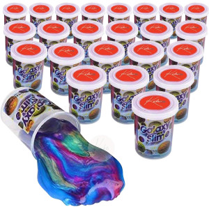 Kicko Marbled Unicorn Color Slime Set 24Pack Colorful Galaxy Slime For Kids Soft Gooey Sludge For Sensory Play And Tactile