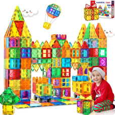 Magnetic Tiles 100Pcs Magnet Building Blocks For Kids Educational Magnetic Blocks Sensory Toys Montessori Stacking Gift For 3 4