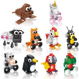 Homemall Building Blocks Animals 10 In 1 Stem Building Bricks Animals Toys Learning Set Party Favors For Kids Prizes For Kids