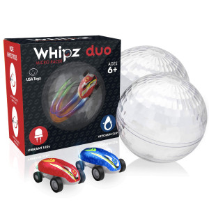 Usa Toyz Whipz Duo Micro Racers Toy Cars For Kids 2Pk Mini Keychain Cars Glow In The Dark Led Fast Pocket Racers Fidget Toys