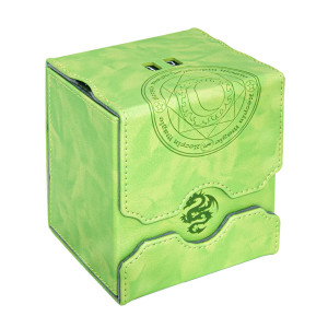 Zoopin Leather Deck Box With Builtin Spinning Life Counter Green For Mtg Yugioh Pokeman Tes Legacy Munchkins Ccg Decks And Als