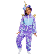 Ikali Fleece Unicorn Onesie For Girls Onepiece Hooded Rainbow Unicorn Costume Animal Jumpsuit Kids Boys Toddlers Halloween Ch