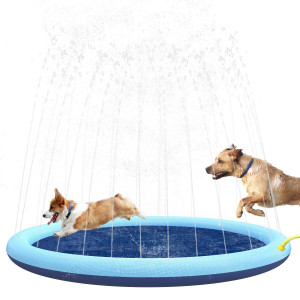 Splash Sprinkler Pad For Dogs Kids Nonslip Pet Thickened Durable Wading Bath Pools Splash Play Mat Outdoor Game Toys For Pets